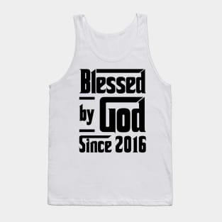 Blessed By God Since 2016 7th Birthday Tank Top